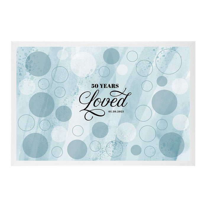 Custom Happy Birthday Signature Frame Guest Book Alternative, Set of 1-Set of 1-Andaz Press-Sprinkle Confetti-