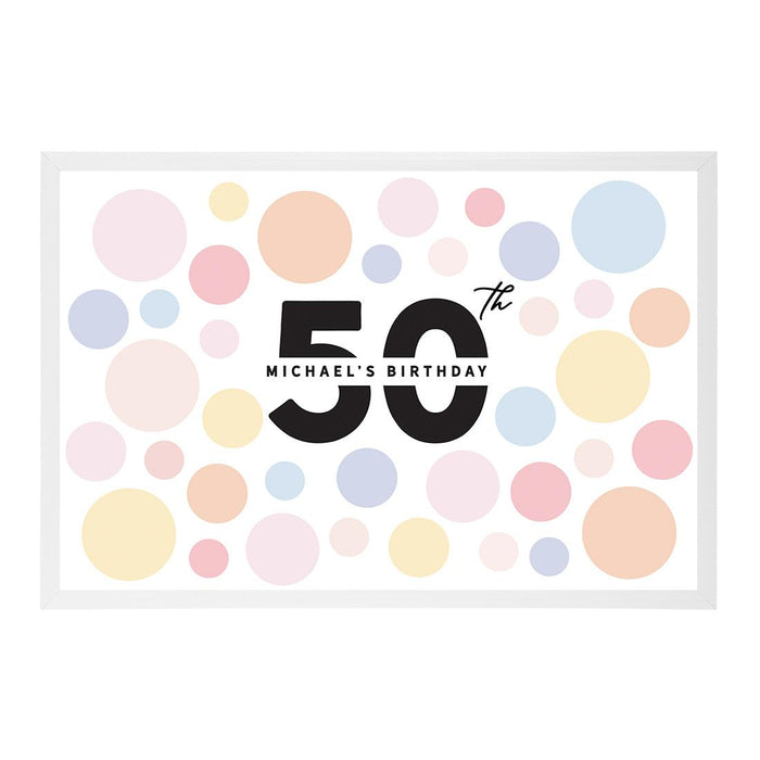 Custom Happy Birthday Signature Frame Guest Book Alternative, Set of 1-Set of 1-Andaz Press-Sprinkle Confetti-