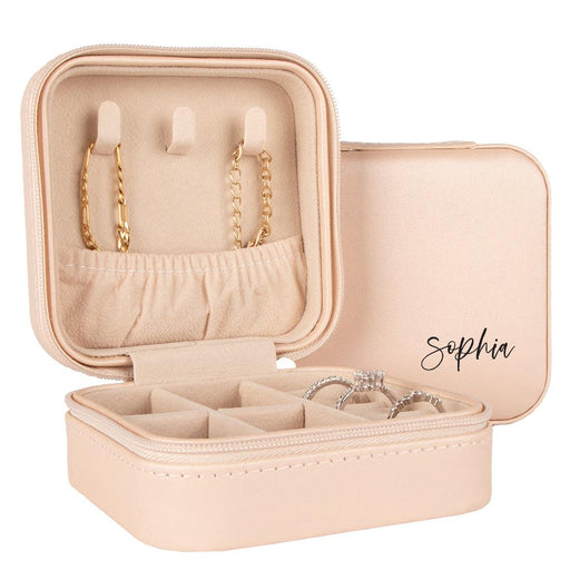 Custom Jewelry Box for Women, Portable Travel Organizer, Set of 1-Set of 1-Andaz Press-Blush Pink-