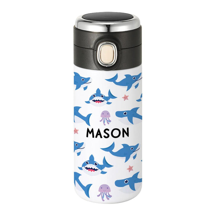 Custom Kids Tumbler Stainless Steel Water Bottle for Back to School, Set of 1-Set of 1-Andaz Press-Jungle Safari Animals-