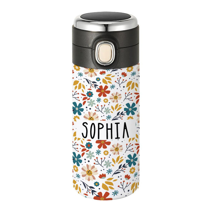 Custom Kids Tumbler Stainless Steel Water Bottle for Back to School, Set of 1-Set of 1-Andaz Press-Jungle Safari Animals-