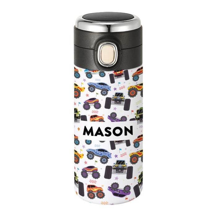 Custom Kids Tumbler Stainless Steel Water Bottle for Back to School, Set of 1-Set of 1-Andaz Press-Jungle Safari Animals-