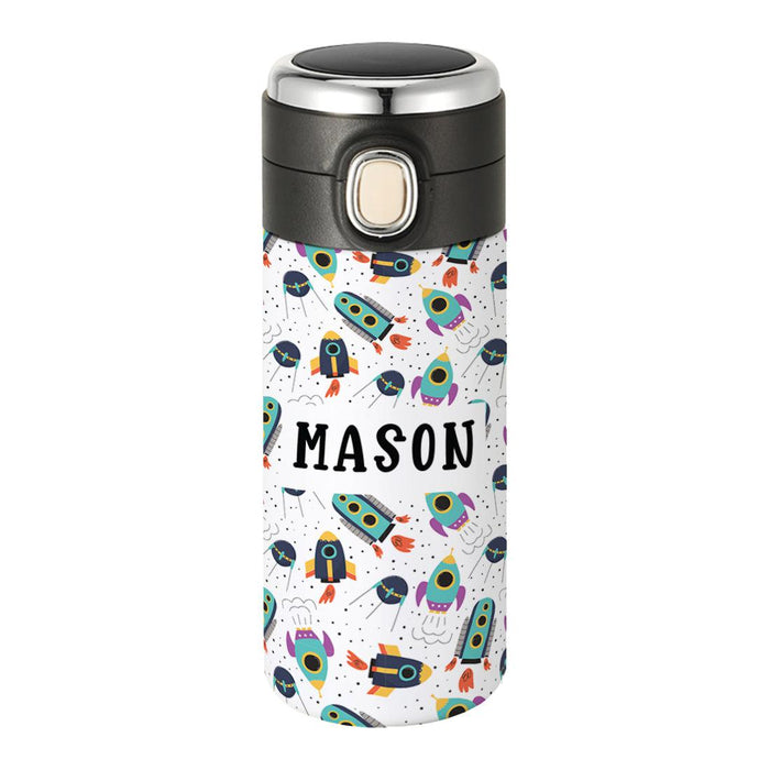 Custom Kids Tumbler Stainless Steel Water Bottle for Back to School, Set of 1-Set of 1-Andaz Press-Jungle Safari Animals-