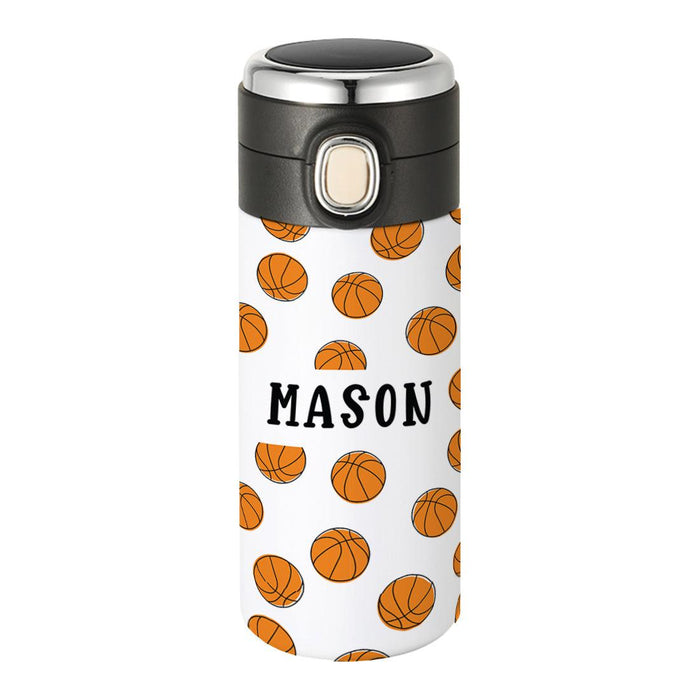 Custom Kids Tumbler Stainless Steel Water Bottle for Back to School, Set of 1-Set of 1-Andaz Press-Jungle Safari Animals-