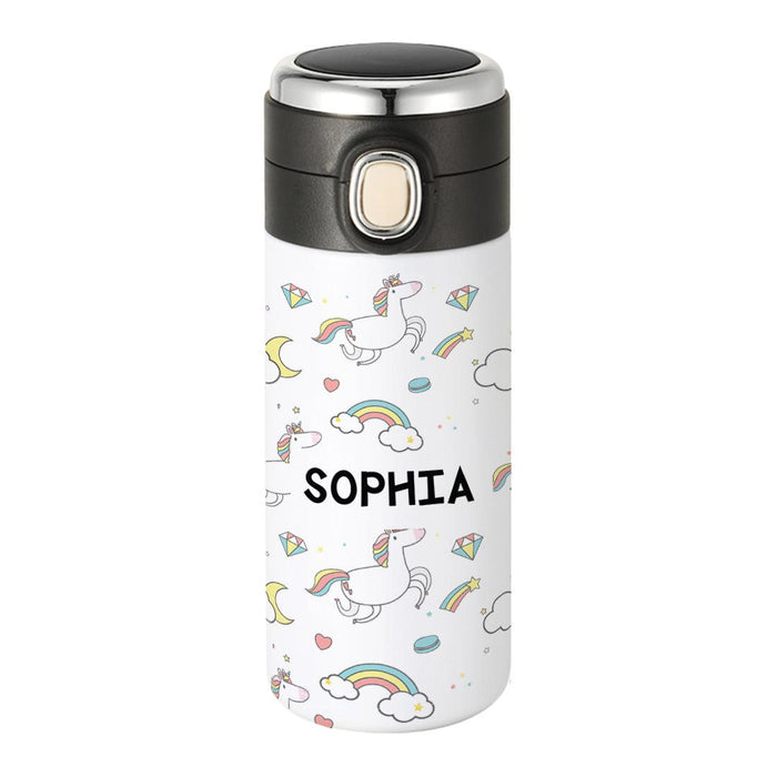 Custom Kids Tumbler Stainless Steel Water Bottle for Back to School, Set of 1-Set of 1-Andaz Press-Jungle Safari Animals-