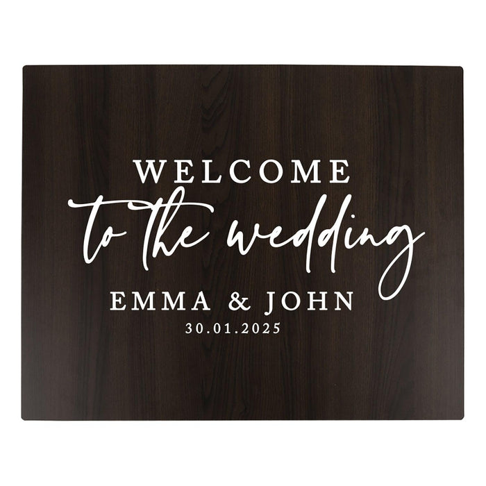 Custom Large Rustic Wooden Welcome Sign for Wedding - 30 Designs-Set of 1-Andaz Press-Modern Welcome-