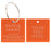 Custom Luggage Tags with Stainless Steel Loops, Laser Engraved Acrylic ID Tags, Set of 2-Set of 2-Andaz Press-Orange-