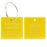 Custom Luggage Tags with Stainless Steel Loops, Laser Engraved Acrylic ID Tags, Set of 2-Set of 2-Andaz Press-Yellow-