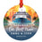 Custom Metal Cruise Ship Ornament 20XX, Christmas Ornament for Couples & Family-Set of 1-Andaz Press-Sunset Cruise-