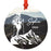 Custom Metal Hiking Engagement Ornament for Christmas Tree, Hiking Ornament for Couples-Set of 1-Andaz Press-Female Hiker-