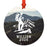 Custom Metal Hiking Engagement Ornament for Christmas Tree, Hiking Ornament for Couples-Set of 1-Andaz Press-Male Hiker-
