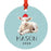Custom Metal Lamb or Sheep Ornament for Christmas Tree Decor-Set of 1-Andaz Press-Lamb with Christmas Lights-