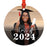 Custom Metal Photo Graduation Christmas Ornament, Class of 20XX Gift-Set of 1-Andaz Press-Classic Custom Photo-
