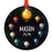 Custom Metal Planet Christmas Ornament for Tree, Unique Design for Kids-Set of 1-Andaz Press-Planets Solar System Space-