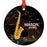 Custom Metal Saxophone Ornament Decor for Christmas Tree-Set of 1-Andaz Press-Floral Saxophone-
