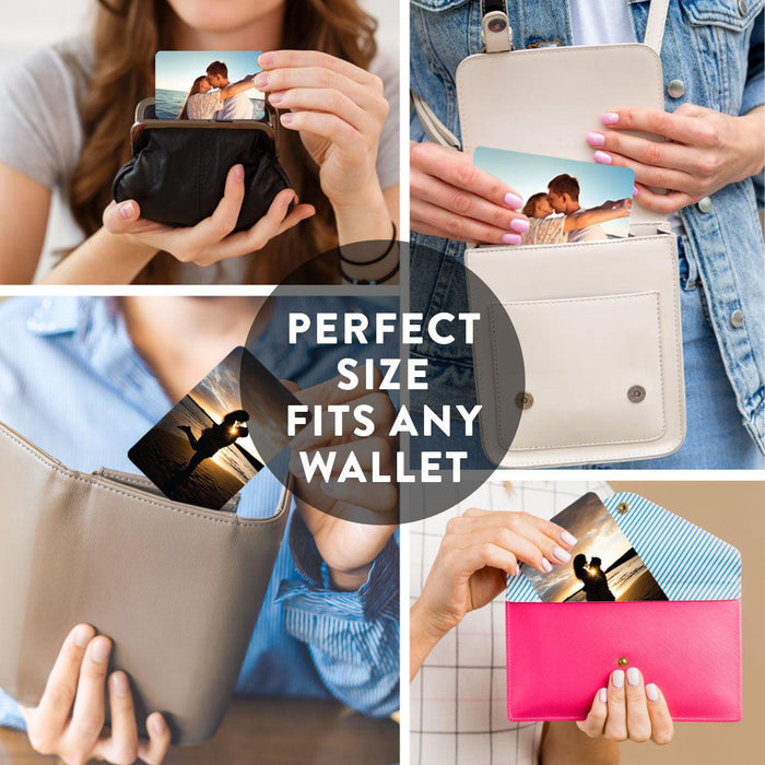 Custom Metal Wallet Photo Card Two Sides Custom Picture, Text, or Quot