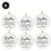 Custom Neighbor Round Porcelain Christmas Ornament, Bulk Set of 6-Andaz Press-Good Neighbors Make A Good Neighborhood-