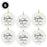 Custom Neighbor Round Porcelain Christmas Ornament, Bulk Set of 6-Andaz Press-Good Neighbors Make A Good Neighborhood-