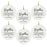 Custom Neighbor Round Porcelain Christmas Ornament, Bulk Set of 6-Andaz Press-Neighbors Are Part Of the Glue-