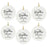 Custom Neighbor Round Porcelain Christmas Ornament, Bulk Set of 6-Andaz Press-Good Neighbors Make A Good Neighborhood-