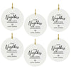 Custom Neighbor Round Porcelain Christmas Ornament, Bulk Set of 6-Andaz Press-Good Neighbors Make A Good Neighborhood-