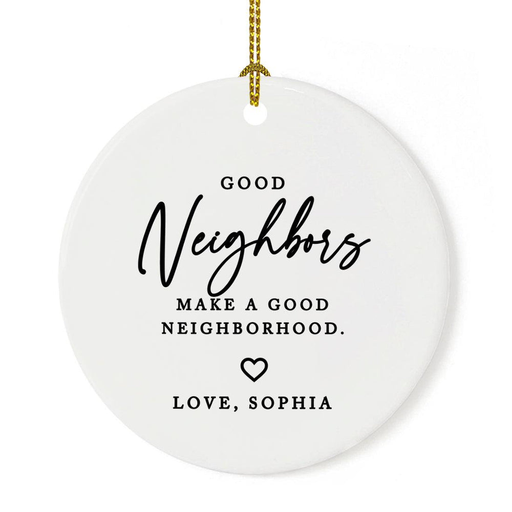 Thank You for Being Great Neighbor Christmas Ornament 2023, Personalized  Neighbor Christmas Ornament, Custom Best Friend Xmas Ornament, Neighbors