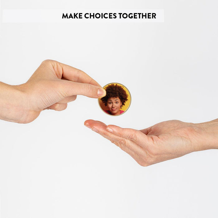 Custom Photo Flip to Decide Coin Includes Keychain Holder, Set of 1-Set of 1-Andaz Press-Custom Photo-