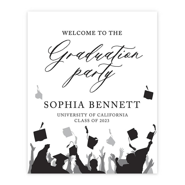 Custom Photo Graduation Canvas Sign for Alternative, Set of 1-Set of 1-Andaz Press-Rustic Script-