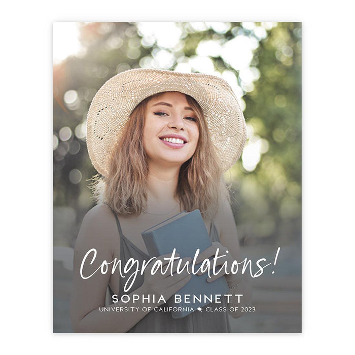 Custom Photo Graduation Canvas Sign for Alternative, Set of 1-Set of 1-Andaz Press-Congratulations-