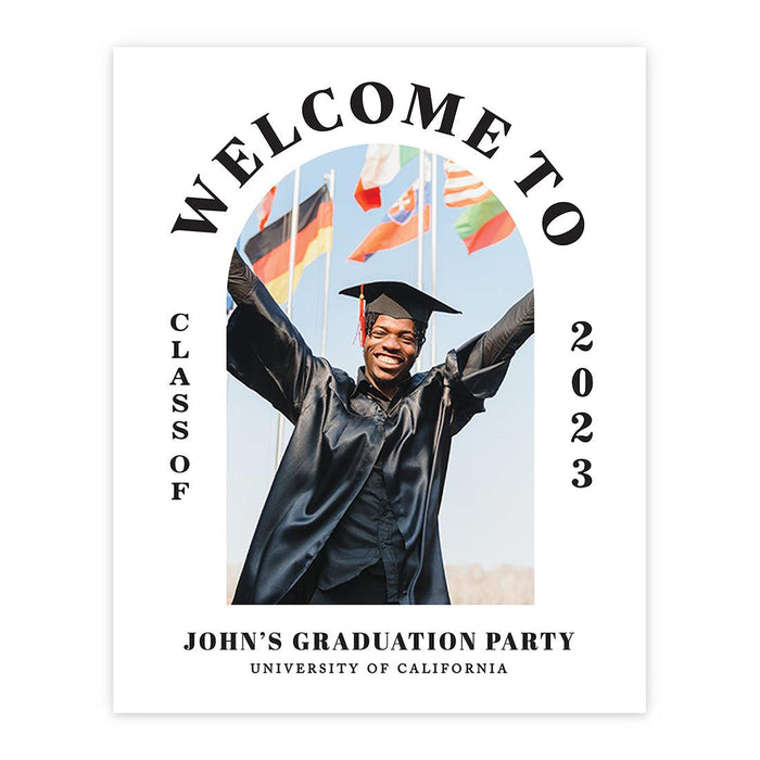 Custom Photo Graduation Canvas Sign for Alternative, Set of 1-Set of 1-Andaz Press-Welcome Arch-