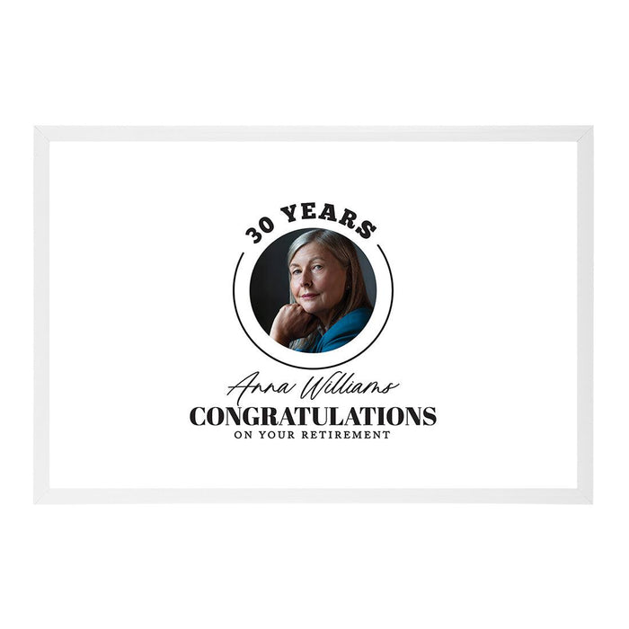 Custom Photo Retirement Signature Frame Guest Book Alternative, Set of 1-Set of 1-Andaz Press-Brushstroke Frame-