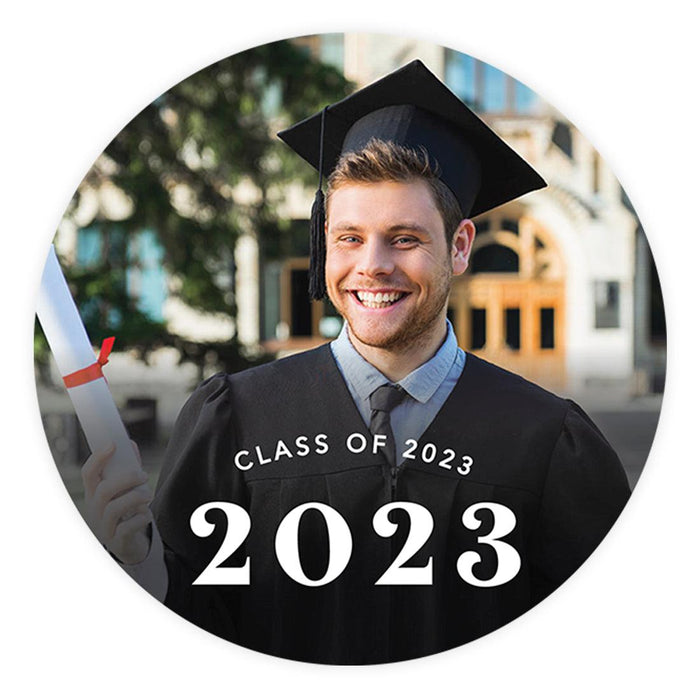Custom Photo Round Double-Sided Graduation Confetti, Set of 60-Set of 60-Andaz Press-Class Of Custom Year-