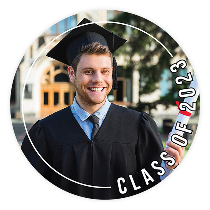 Custom Photo Round Double-Sided Graduation Confetti, Set of 60-Set of 60-Andaz Press-Class Of Custom Year-