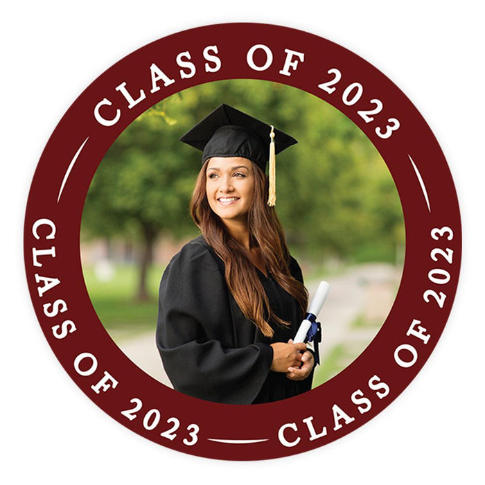 Custom Photo Round Double-Sided Graduation Confetti, Set of 60-Set of 60-Andaz Press-Class Of Custom Year-