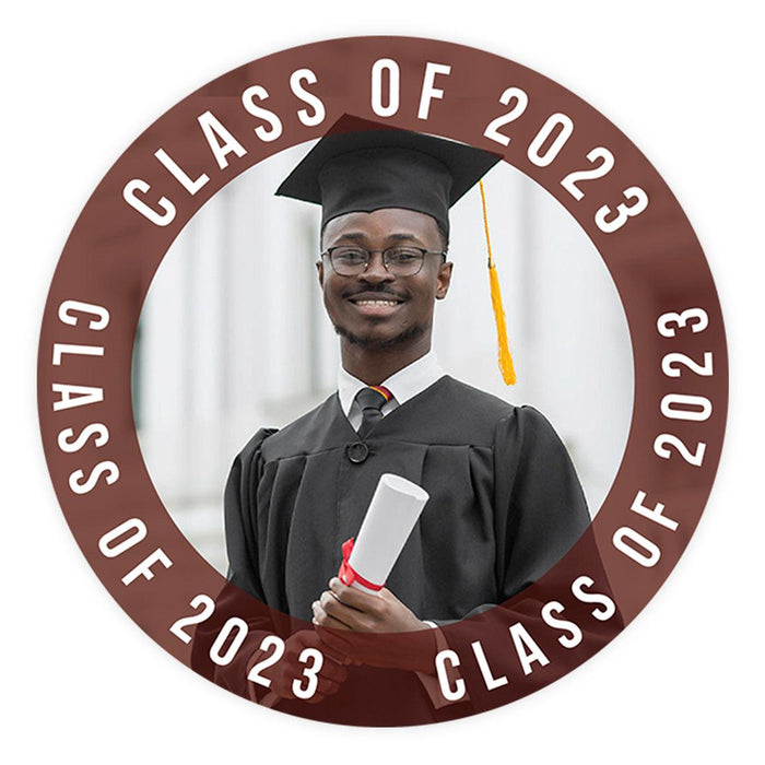 Custom Photo Round Double-Sided Graduation Confetti, Set of 60-Set of 60-Andaz Press-Class Of Custom Year-