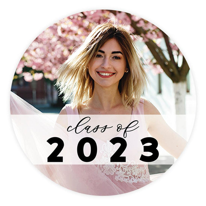 Custom Photo Round Double-Sided Graduation Confetti, Set of 60-Set of 60-Andaz Press-Class Of Custom Year-