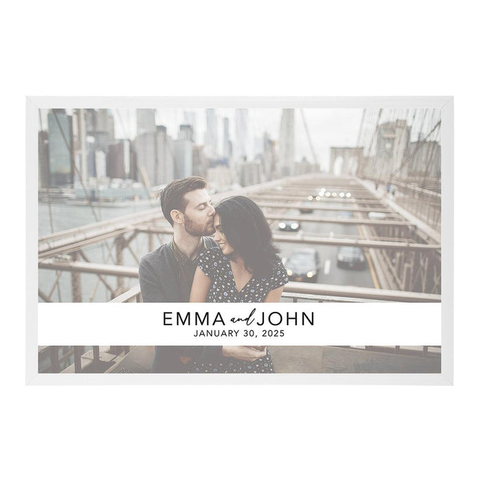 Custom Photo Wedding Signature Frame Guest Book Alternative, Set of 1-Set of 1-Andaz Press-Watercolor Frame-