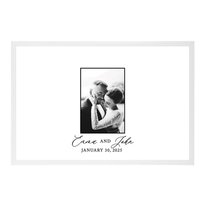 Custom Photo Wedding Signature Frame Guest Book Alternative, Set of 1-Set of 1-Andaz Press-Modern Frame-