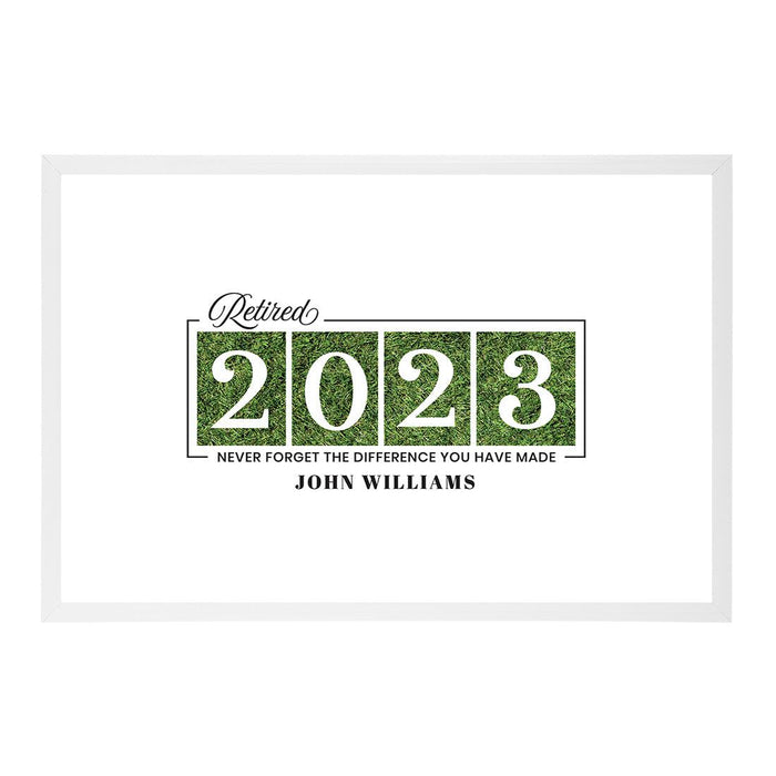 Custom Retirement Signature Frame Guest Book Alternative, Set of 1-Set of 1-Andaz Press-Greenery Wreath-