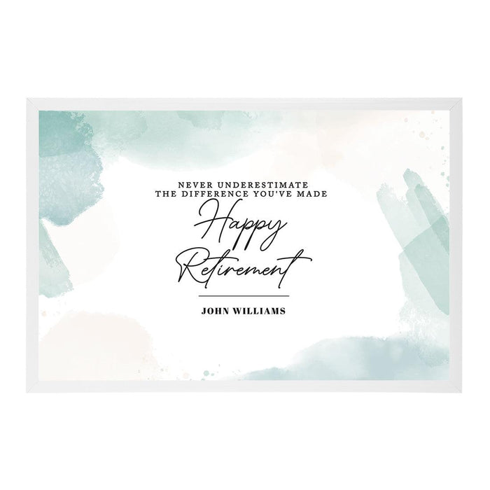 Custom Retirement Signature Frame Guest Book Alternative, Set of 1-Set of 1-Andaz Press-Greenery Wreath-