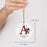 Custom Snowman Round Porcelain Christmas Ornament, Monogram Letter with Custom Name, Set of 1-Set of 1-Andaz Press-Monogram A-