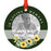 Custom Sunflower Metal Ornament for Christmas Tree, In Loving Memory Photo, Ideal Gift-Set of 1-Andaz Press-Custom Photo Sunflowers Design-