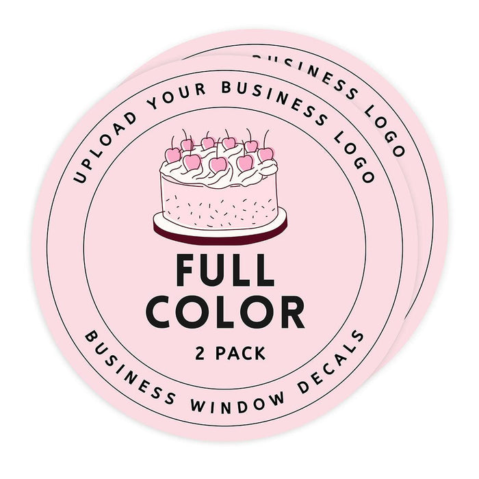 Custom Vinyl Business Window Decals Waterproof Stickers-Set of 10-Andaz Press-Clear Round Decal-