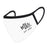 Custom Wedding Collection Face Mask, Reusable White Cloth Face Masks with 1 Replaceable PM 2.5 Protection Filter-Set of 1-Andaz Press-Quarantined-