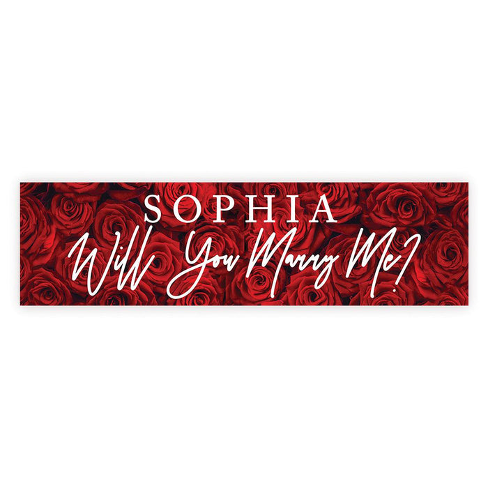 Custom Will You Marry Me Sign Banner, Proposal and Valentine's Day Decorations Ideas, Set of 1-Set of 1-Andaz Press-Beach Theme Will You Marry Me?-