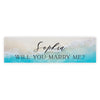 Custom Will You Marry Me Sign Banner, Proposal and Valentine's Day Decorations Ideas, Set of 1-Set of 1-Andaz Press-Beach Theme Will You Marry Me?-