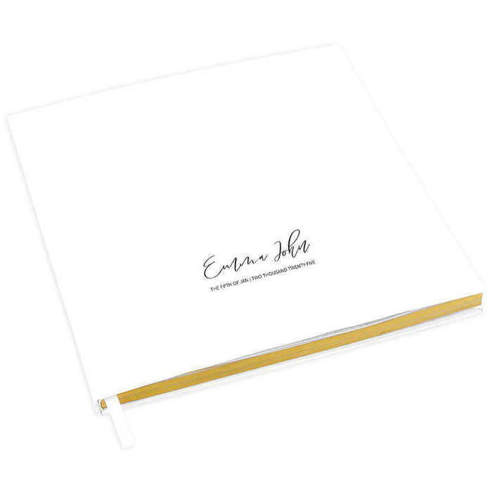Elegant Custom Wedding Guestbook with Gold Accents - 45 Designs-Set of 1-Andaz Press-Minimal Modern-