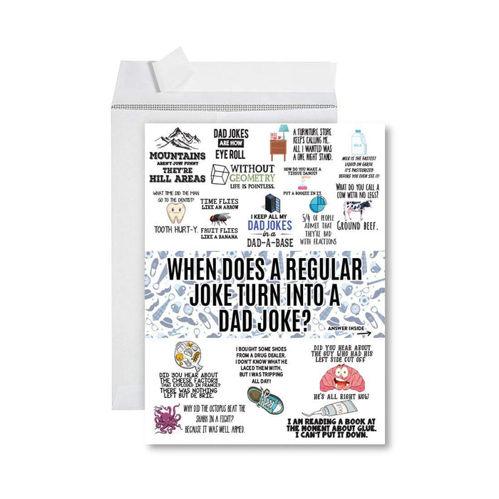 Father's Day Photo Jumbo Card with Envelope, Greeting Card for Him, Set of 1-Set of 1-Andaz Press-We Love You Dad!-