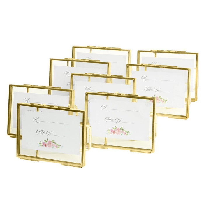 Floating Glass Frames-Koyal Wholesale-Gold-3" x 4"-