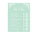 Floral Mint Green Wedding Bridal Shower Game Cards-Set of 20-Andaz Press-What's In Your Purse?-
